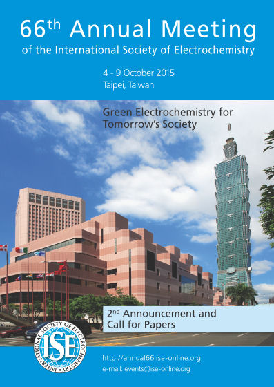 在台湾台北市召开的国际电化学协会ISE第66届年会