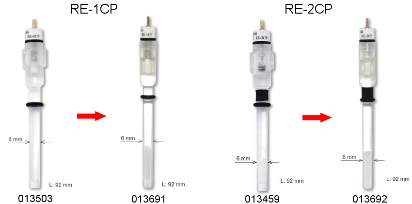 RE-1CP(Ag/AgCl/饱和KCl) 和 RE-2CP 参比电极产品更新