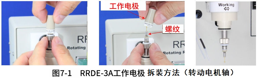 RRDE-3A工作电极安装 RRDE-3A工作电极安装