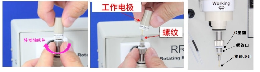 RRDE-3A工作电极拆装 RRDE-3A工作电极拆装