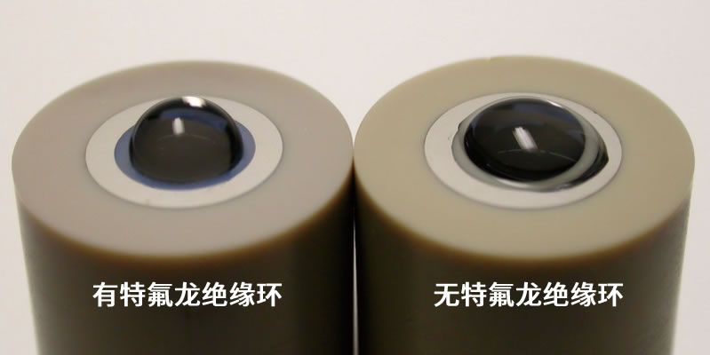 用于RRDE-3A的有特氟龙环和无特氟龙环的玻碳圆盘电极之间的差别 用于RRDE-3A的有特氟龙环和无特氟龙环的玻碳圆盘电极之间的差别